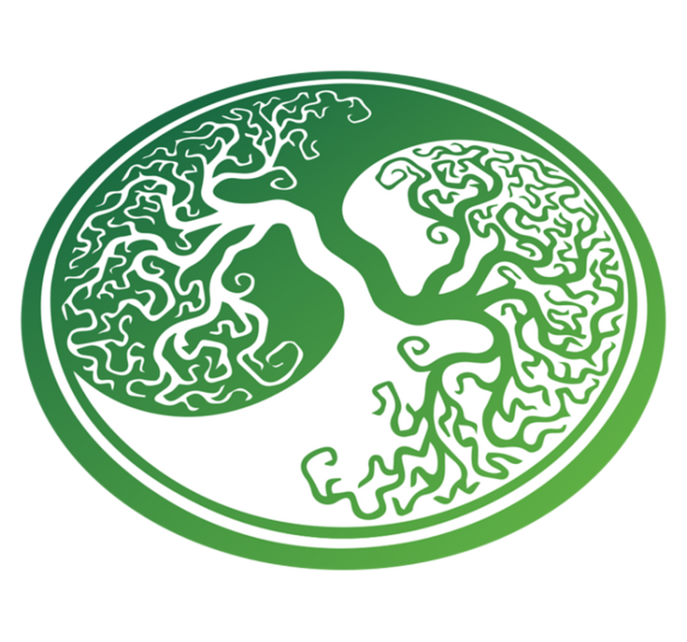 Intricate Tree Design nature vinyl carpet - TenStickers