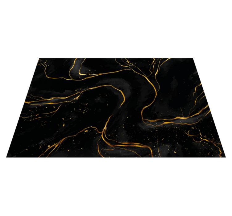 Golden Swirls marble vinyl carpet - TenStickers