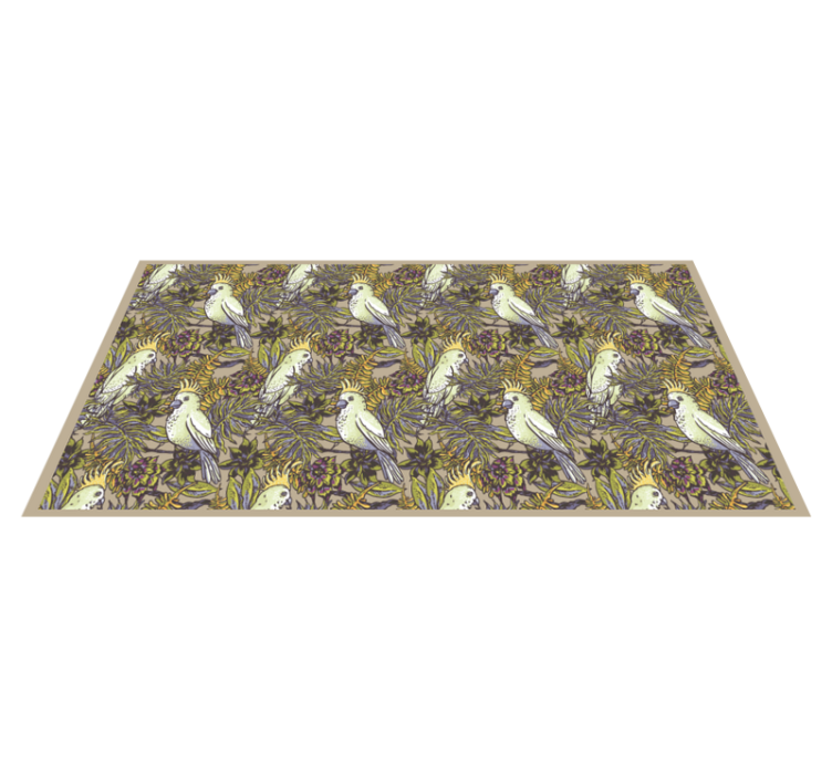 Colorful Parrots Pattern floral vinyl carpet - TenStickers