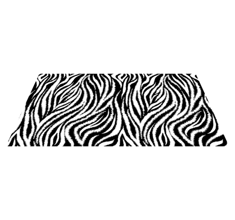 Zebra stripe print animal print vinyl carpet - TenStickers