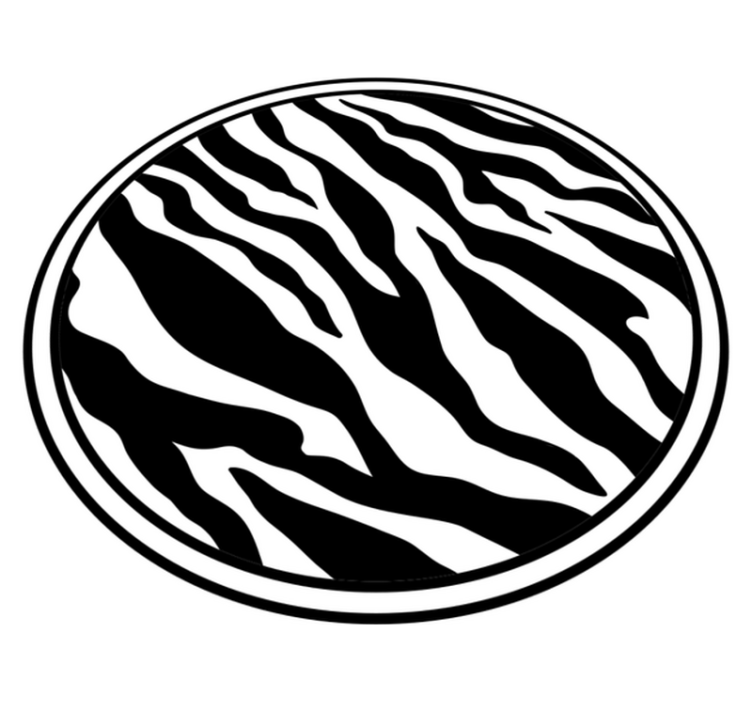 Chic Zebra Lines animal print vinyl carpet - TenStickers