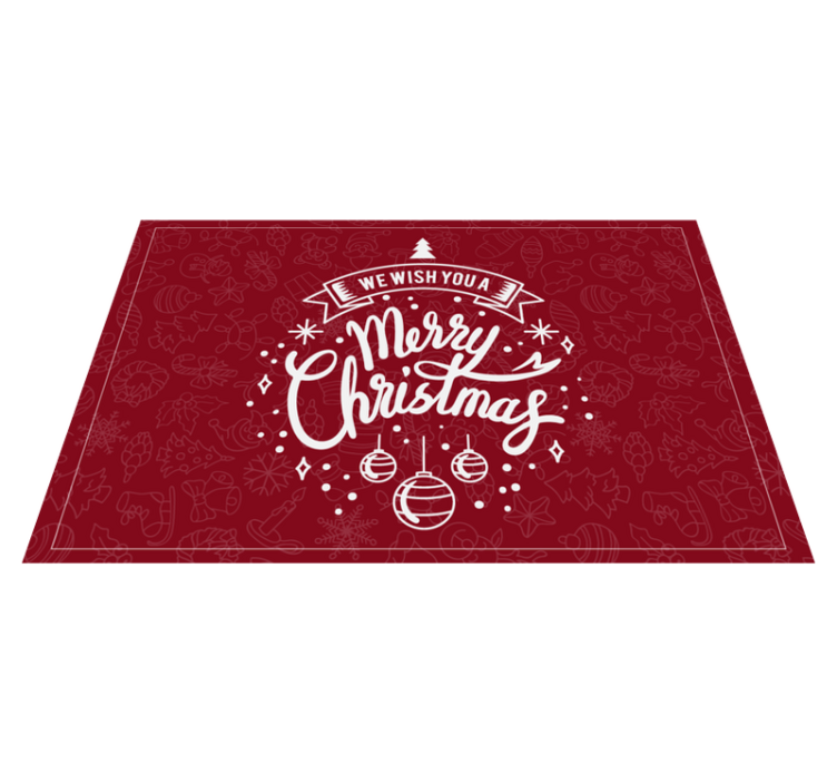 Merry Holiday greetings Christmas vinyl carpet - TenStickers