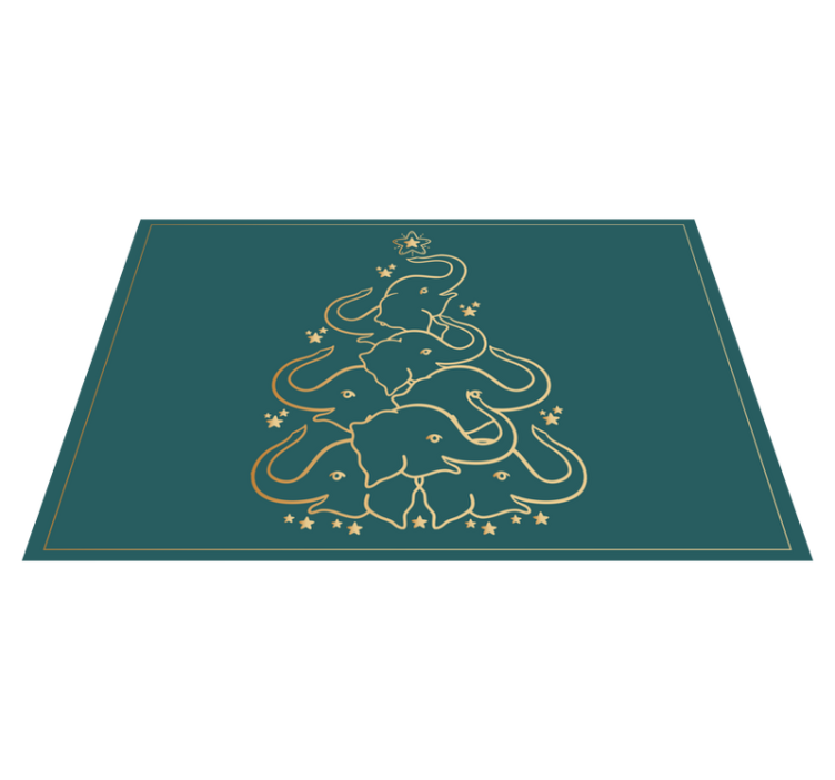 Elephant tree simulation Christmas vinyl carpet - TenStickers