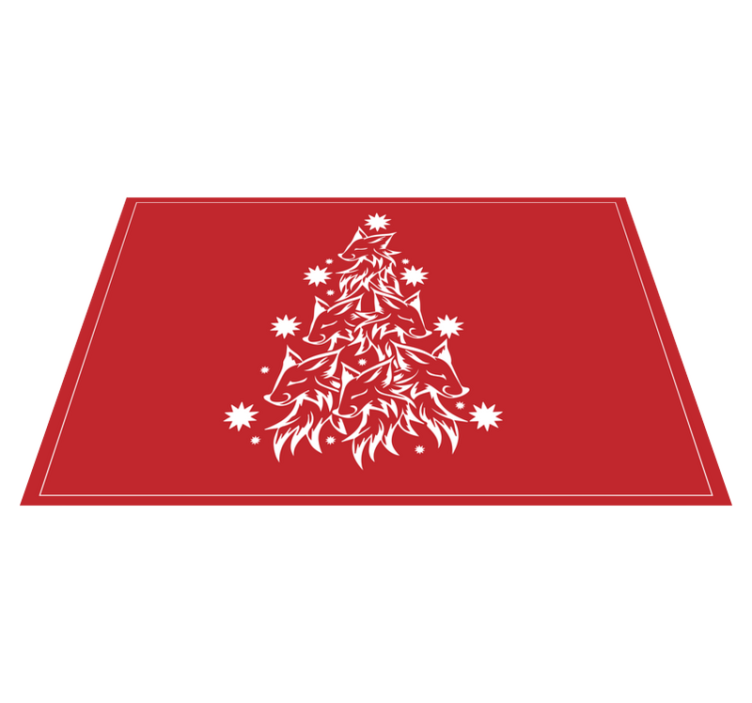 Wolf Tree Design Christmas vinyl carpet - TenStickers