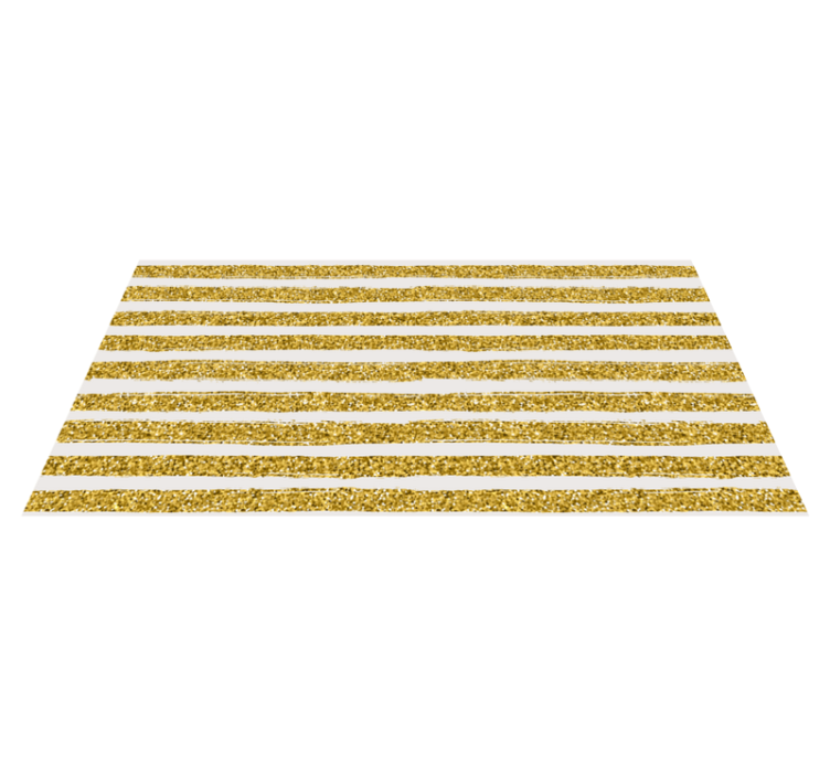 Golden Glitter striped vinyl carpet - TenStickers