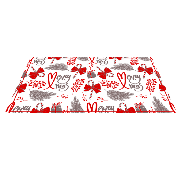 Greetings and hearts Christmas vinyl carpet - TenStickers