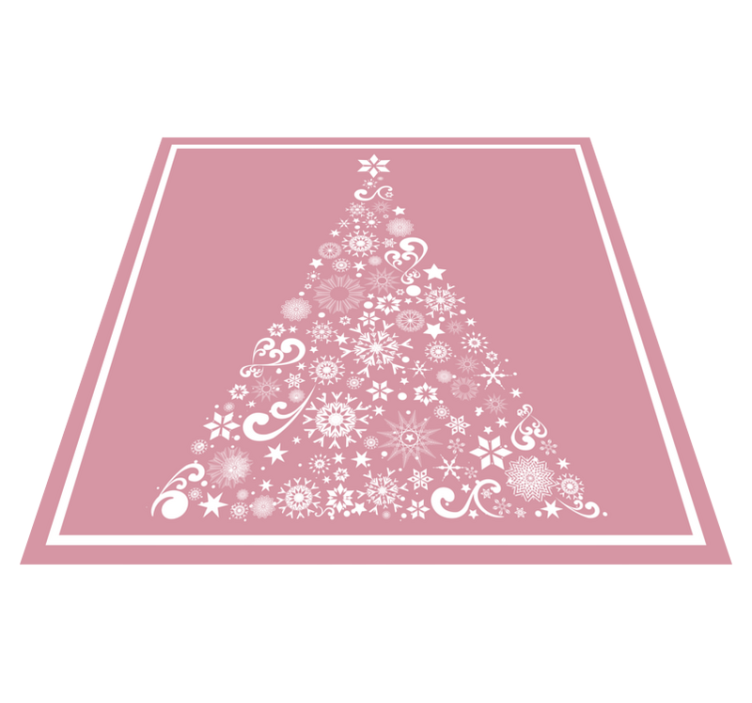 Festive Holiday Tree Christmas vinyl carpet - TenStickers