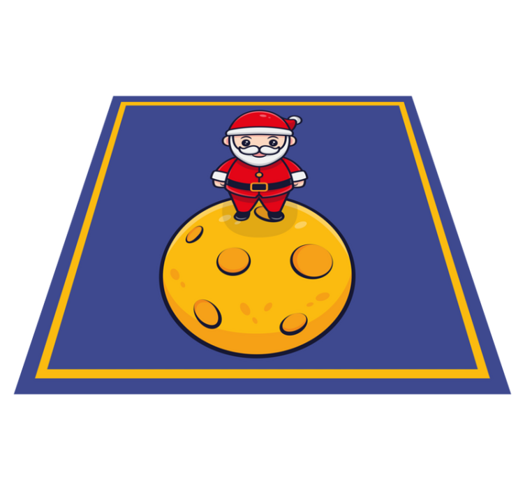 SANTA ON MOON halloween vinyl carpet - TenStickers