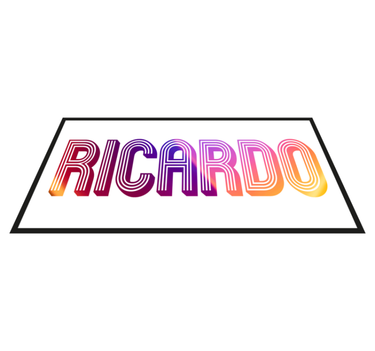 Custom Name neon teen vinyl carpet - TenStickers