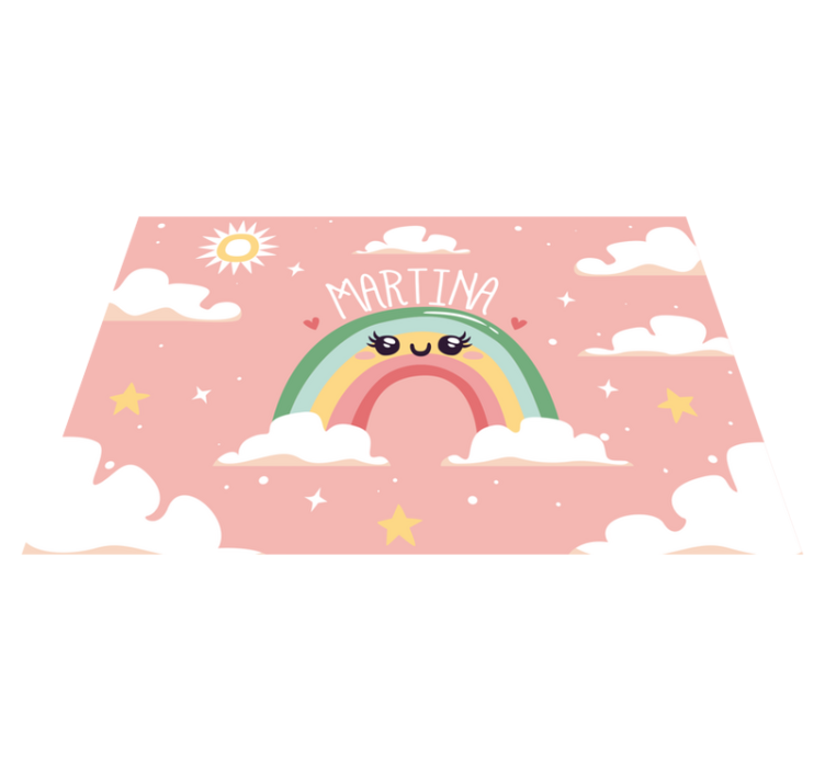 Cute Rainbow Scene custom vinyl carpet - TenStickers