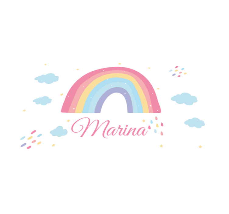 Personalised colorful rainbow custom vinyl carpet - TenStickers