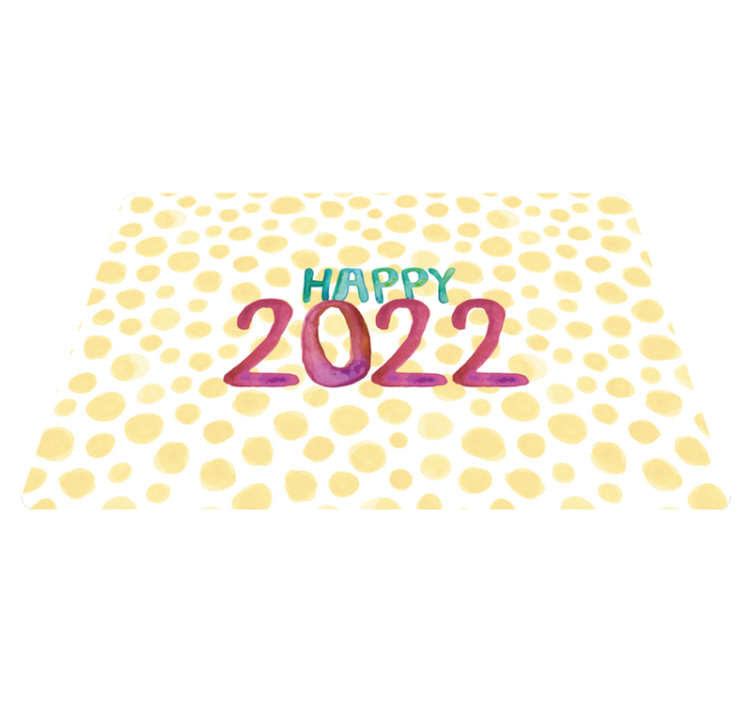 Personalized Happy New Year custom vinyl carpet - TenStickers