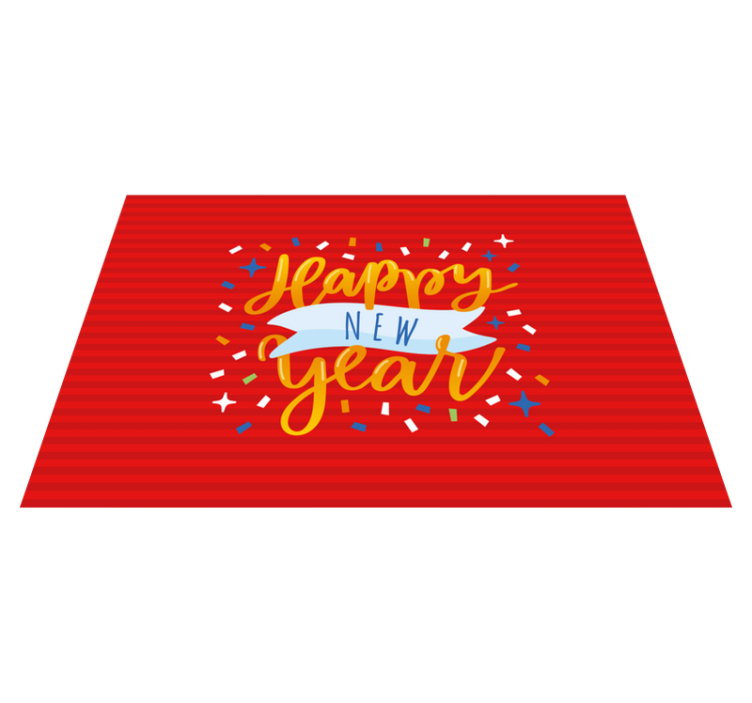 New Year Celebration Christmas vinyl carpet - TenStickers