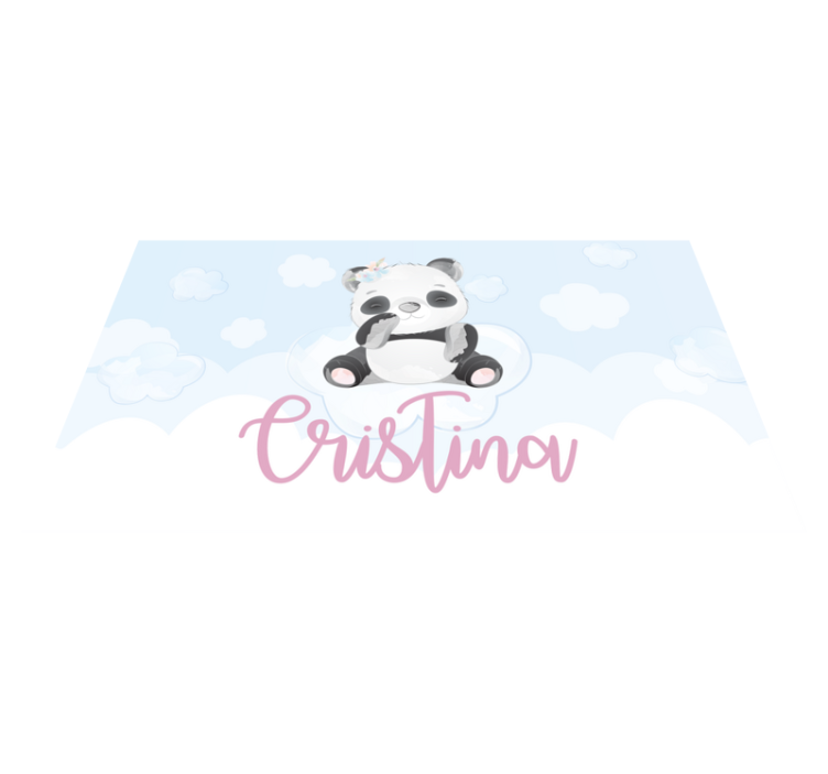 Cute Panda Illustration custom vinyl carpet - TenStickers