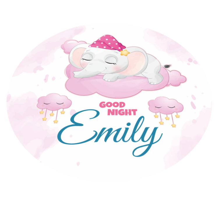 Sleepy Elephant Dream custom vinyl carpet - TenStickers