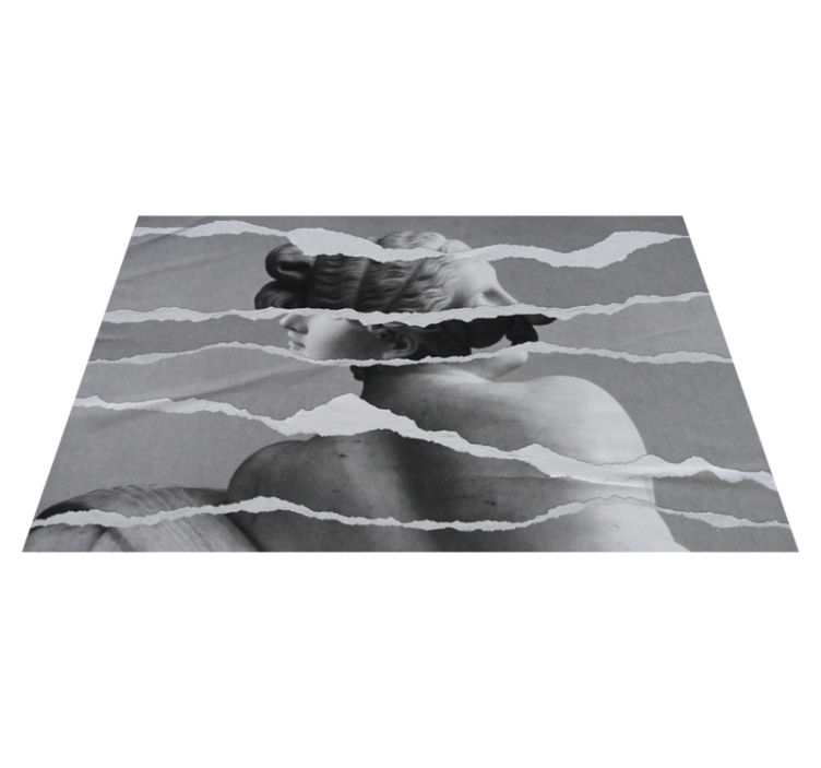 Torn paper effect vinyl rug - TenStickers