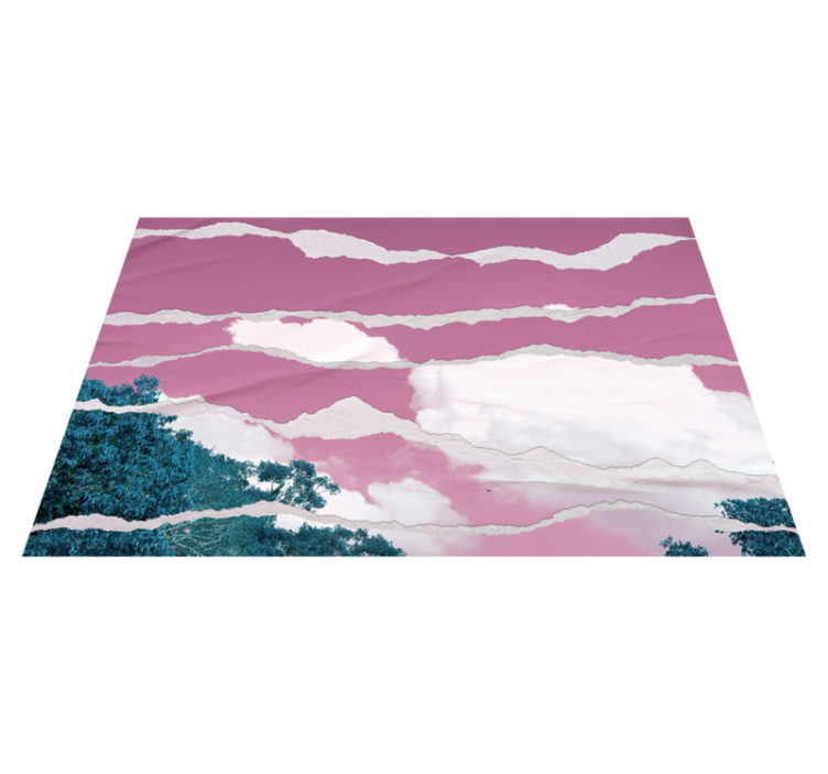 Pink ripped sky nature vinyl carpet - TenStickers