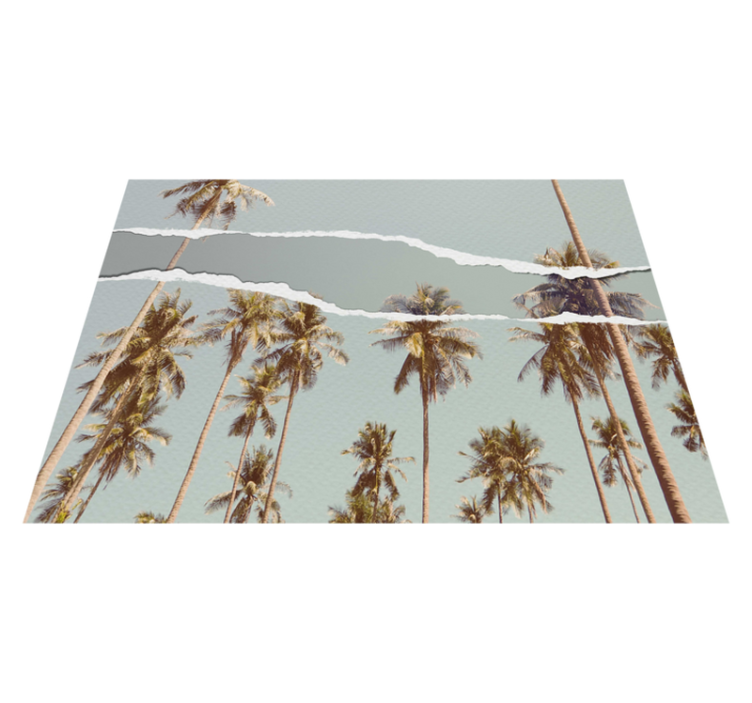 Palm Tree Oasis nature vinyl carpet - TenStickers