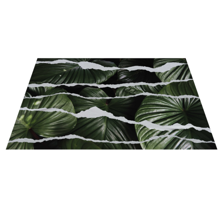 Torn Leaf Pattern nature vinyl carpet - TenStickers