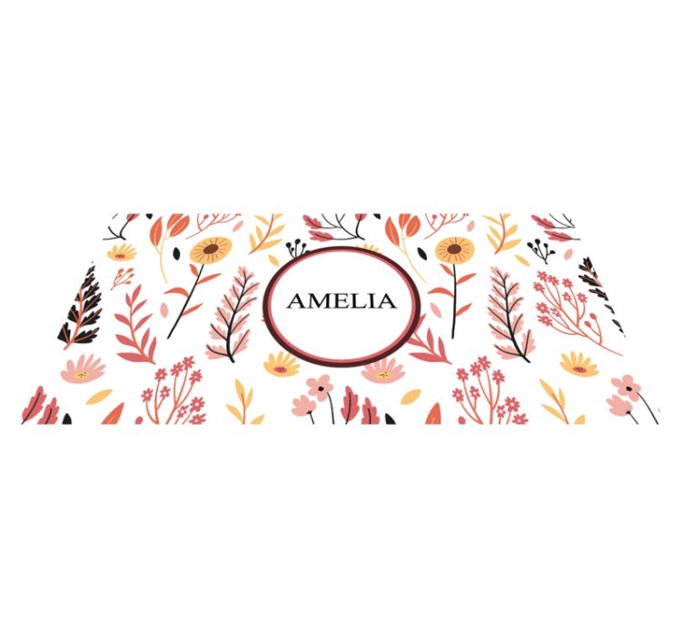 nature style name custom vinyl carpet - TenStickers