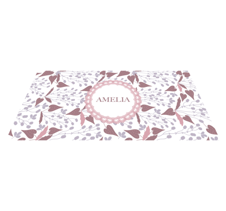 Floral Pattern custom vinyl carpet - TenStickers
