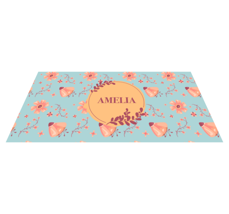 Floral Arrangement custom vinyl carpet - TenStickers