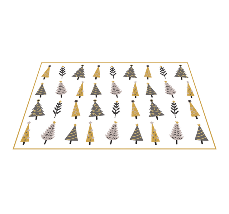 Whimsical Tree Pattern Christmas vinyl carpet - TenStickers