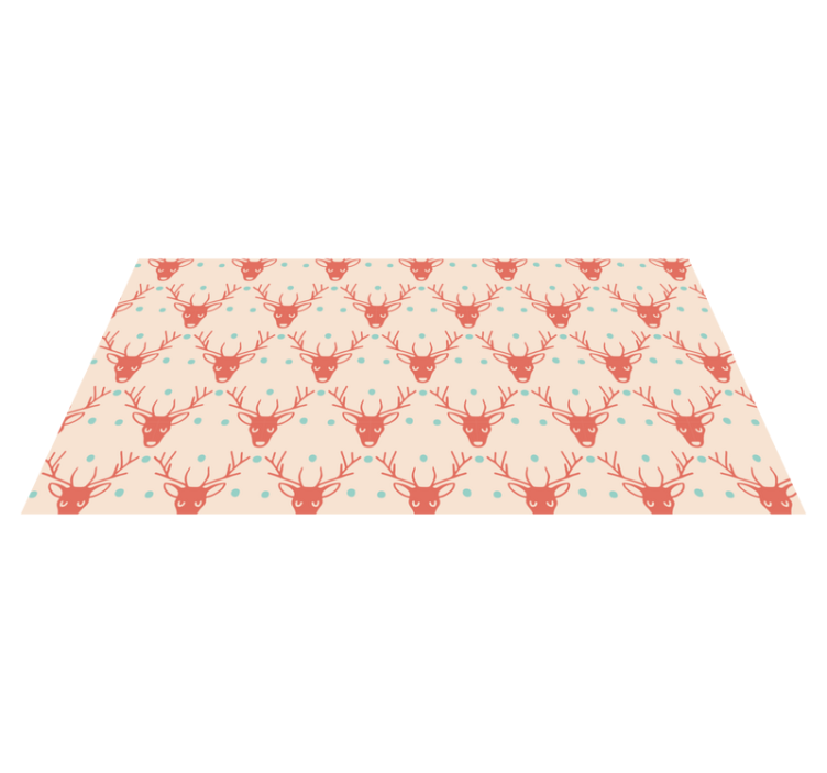 Festive Deer Pattern Christmas vinyl carpet - TenStickers