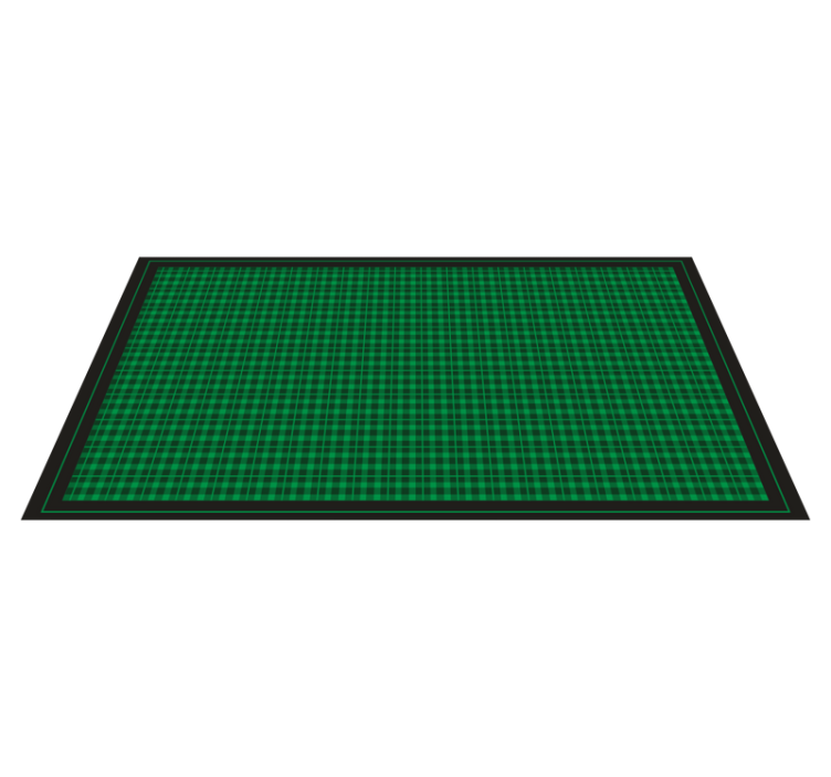 Green Checkered Pattern geometric vinyl carpet - TenStickers