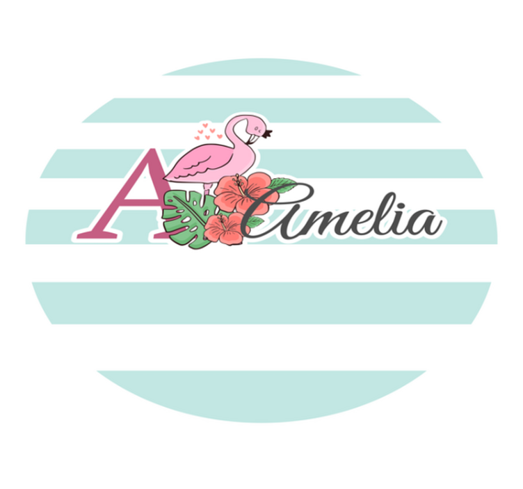 Flamingo Decor custom vinyl carpet - TenStickers