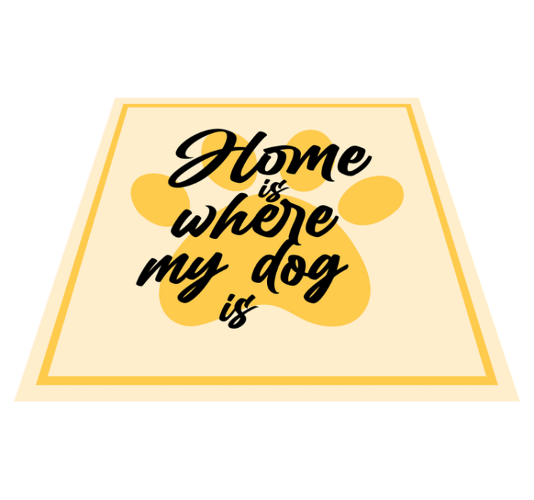 Home where my dog is entrance hall vinyl carpet - TenStickers