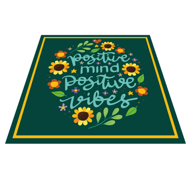 Positive Mind Vibes custom vinyl carpet - TenStickers