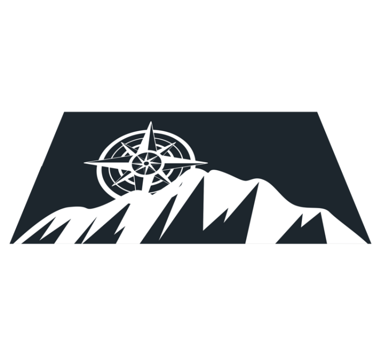 Compass Mountain Artwork modern vinyl carpet - TenStickers