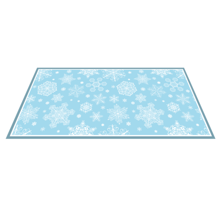 Frosty snowflake pattern halloween vinyl carpet - TenStickers