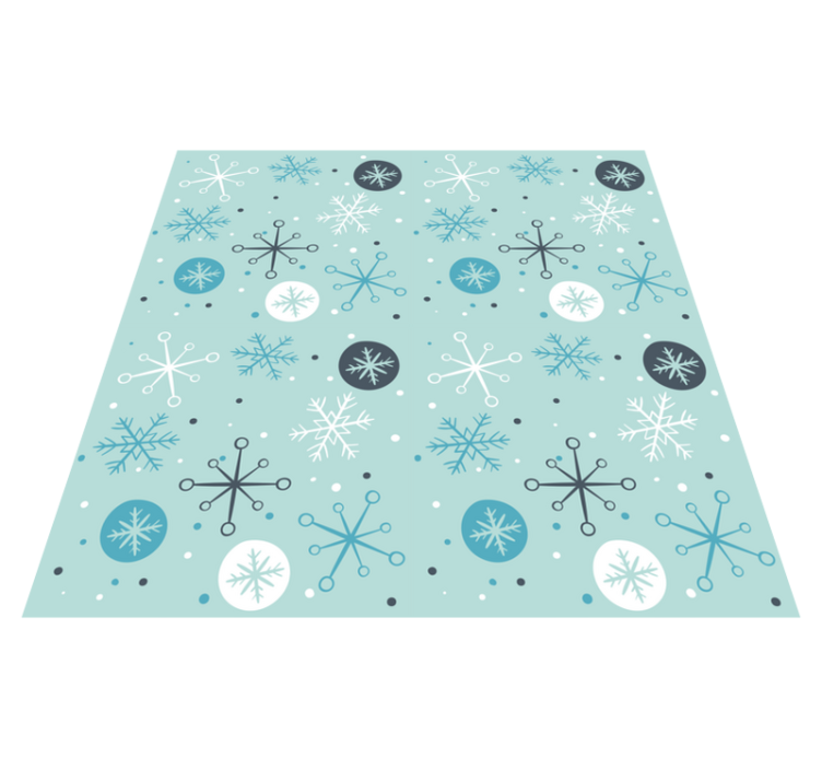 Chilly Snowflake Motif Christmas vinyl carpet - TenStickers