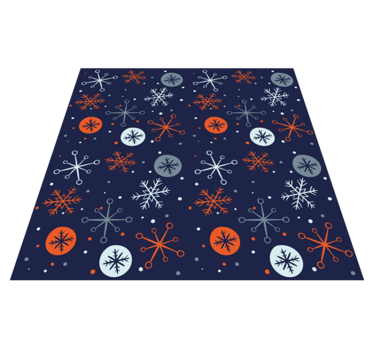 Snowflake Motifs Christmas vinyl carpet - TenStickers