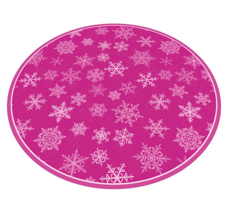 Pink snowflake pattern Christmas vinyl carpet - TenStickers