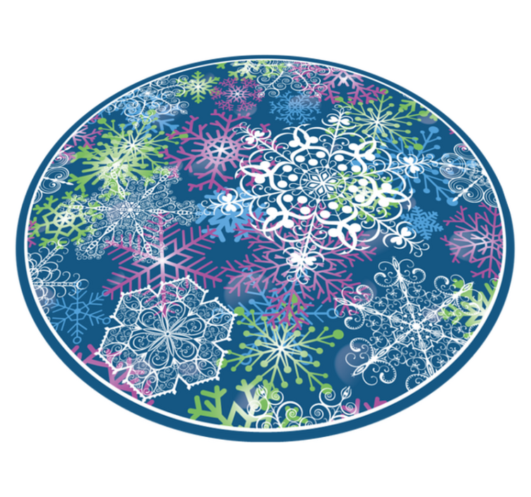 Colorful Snowflake Pattern Christmas vinyl carpet - TenStickers