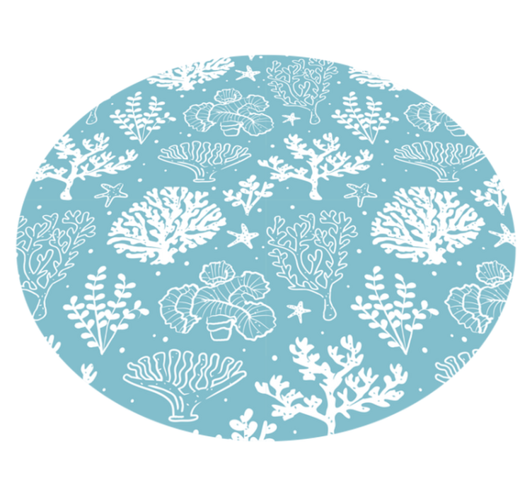 Coral reef motif floral vinyl carpet - TenStickers