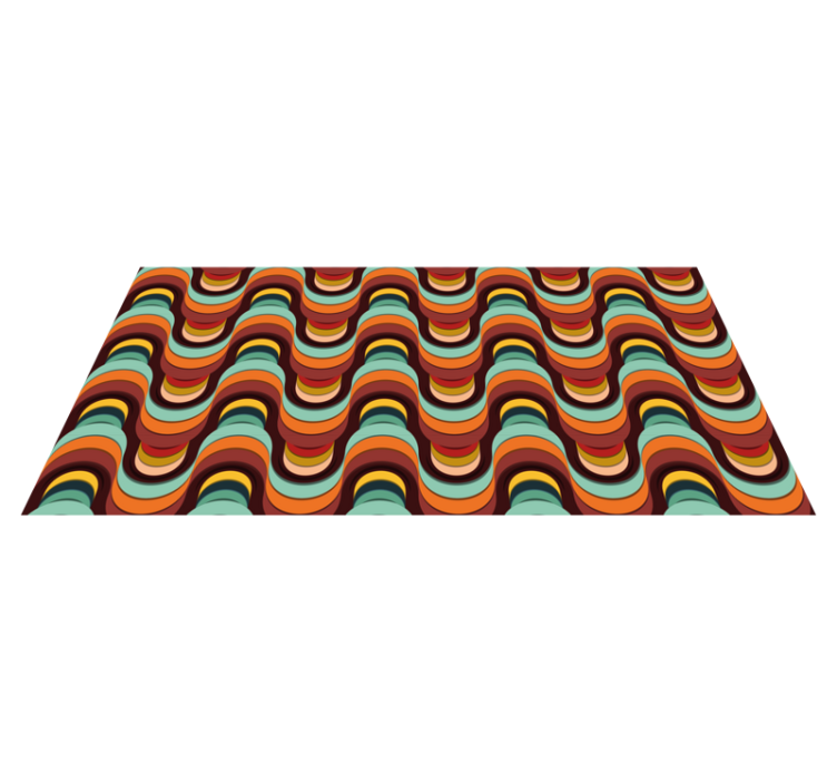 Lively Wave Concept modern vinyl carpet - TenStickers