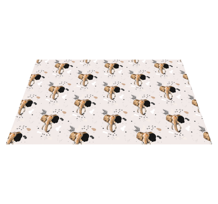 ELEPHANT PATTERN PLAY animal print vinyl carpet - TenStickers
