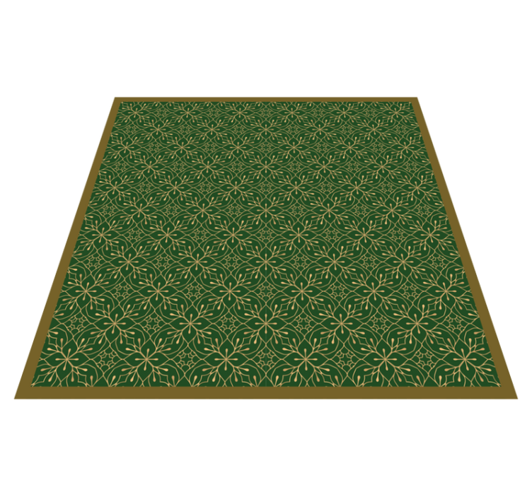 Graceful Botanical Motif floral vinyl carpet - TenStickers