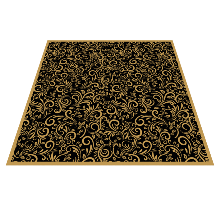 Elegant swirls pattern floral vinyl carpet - TenStickers