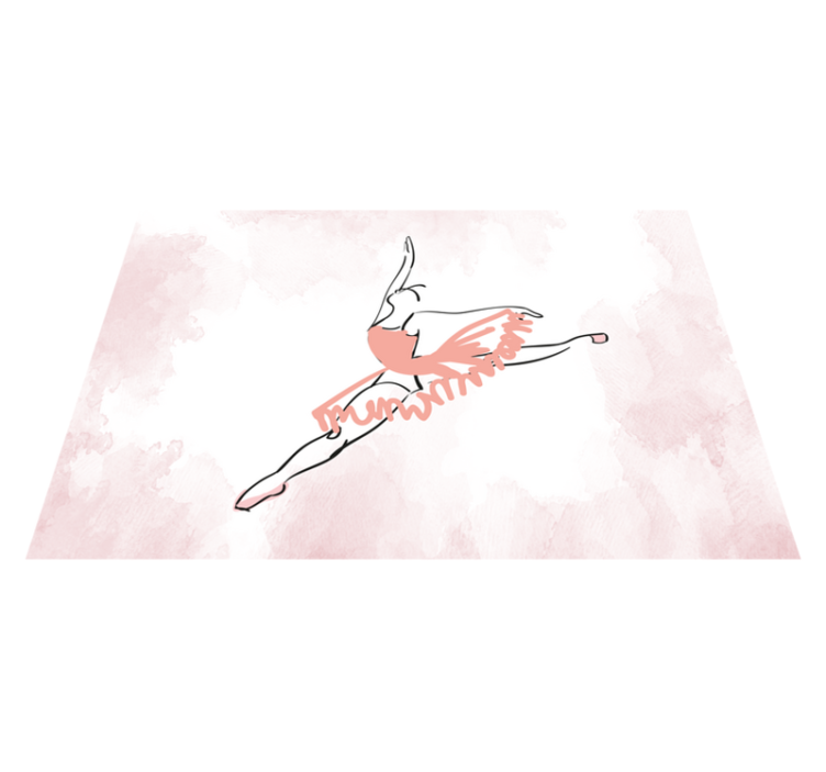 Aquarella dancer outline teen vinyl carpet - TenStickers