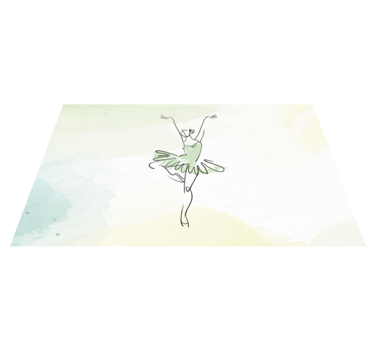 Ballet Dancer Outline kids vinyl carpet - TenStickers