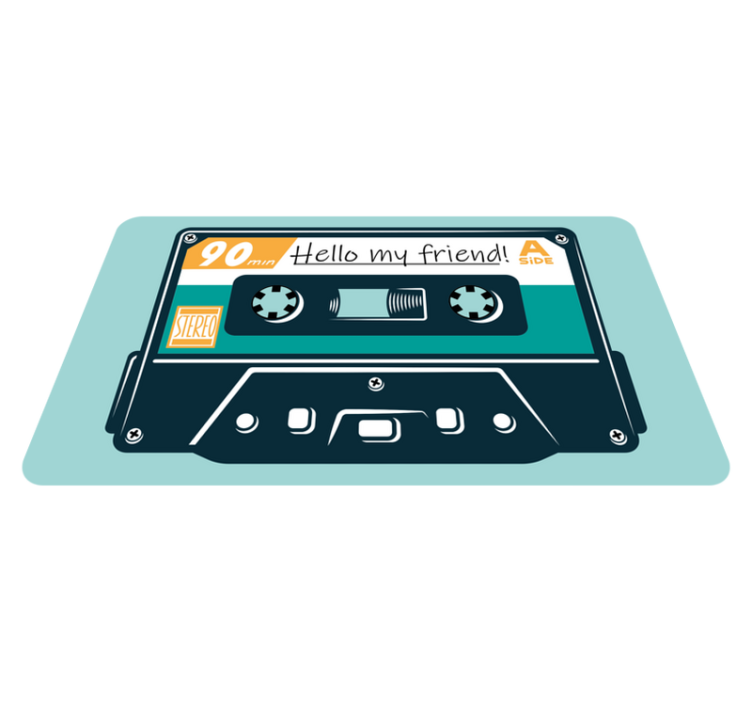 Cassette Tape Greeting custom vinyl carpet - TenStickers