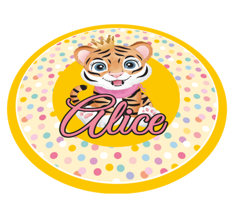 Personalized Tiger custom vinyl carpet - TenStickers
