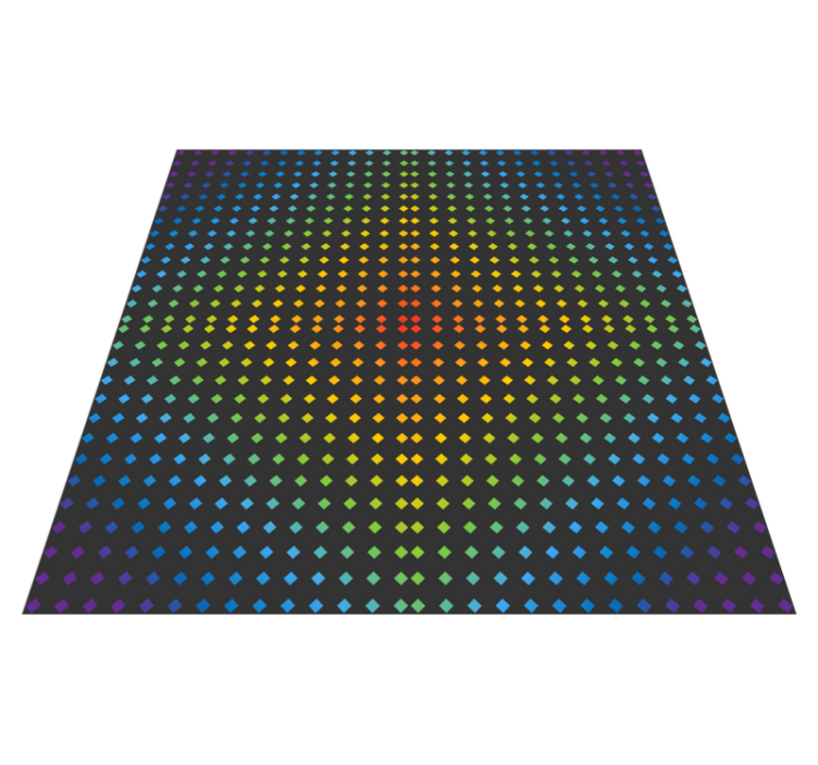 Rainbow diamond design teen vinyl carpet - TenStickers