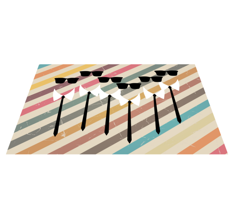 Dapper Group Attire striped vinyl carpet - TenStickers