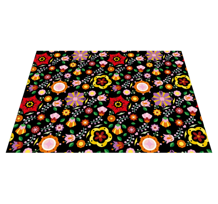 Bright Botanical Illustration floral vinyl carpet - TenStickers